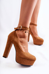 Suede Pumps On The Platform Camel Gottie