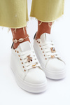 Women's platform sneakers with white embellishments Herbisa