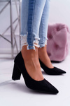 Women's Stiletto pumps Suede Black Eriela