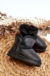 Children's insulated snow boots with fur lining black Benigna