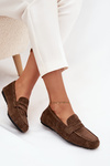 Loafers Moccasins Ladies Flat Dark Green Soreline
