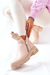 Warm-up boots opening Beige Crolisia