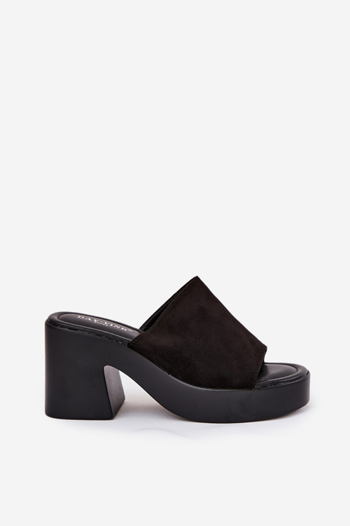 Women's Heeled And Platform Sandals Black Omeisa