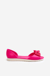 Women's Rubber Ballerina Flats with Bow Fuchsia Georia