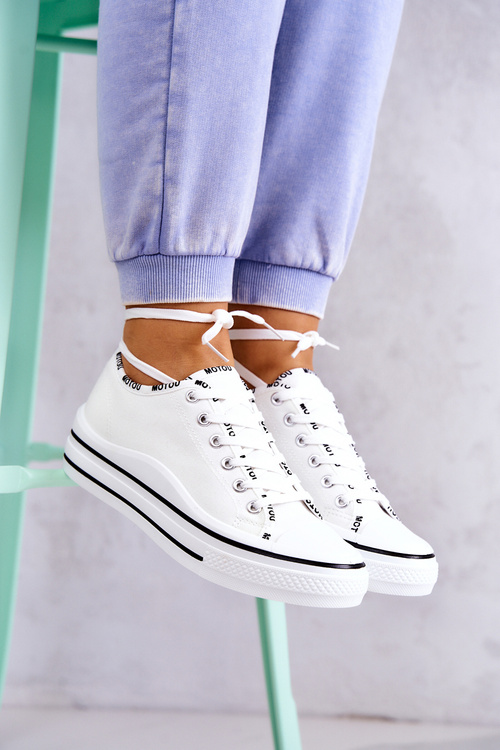 Women's Tied Sneakers White Menifee
