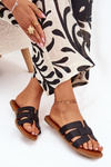 Women's Flat Heeled Sandals Black Mirona
