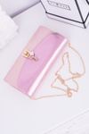 Pink Clutch Bag Gold Chain Padlock Latch