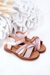 Children's Sandals With Sequins Pink Becky