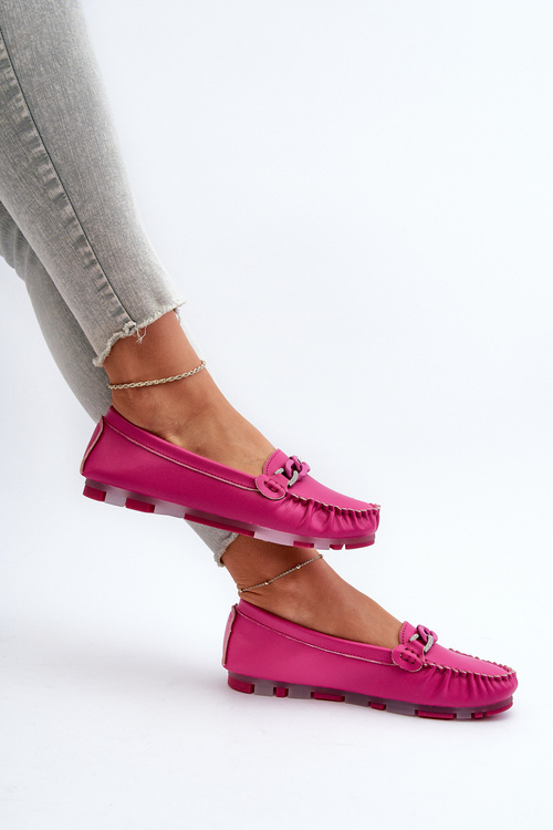 Suede Comfortable Loafers Fuchsia Giovana