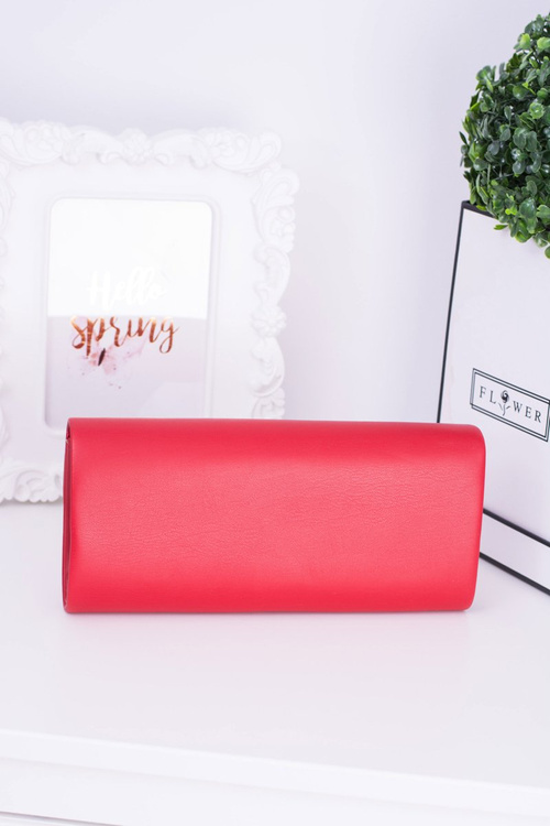 Women's Red Clutch Bag Gold Chain