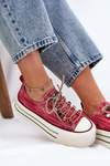 Women's Platform Sneakers Red GOE RR2N4104