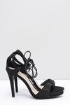 Women's Black Stilettos with Zircons Belon
