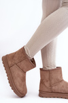 Women's Suede Snow Boots Padded Beige Nanga