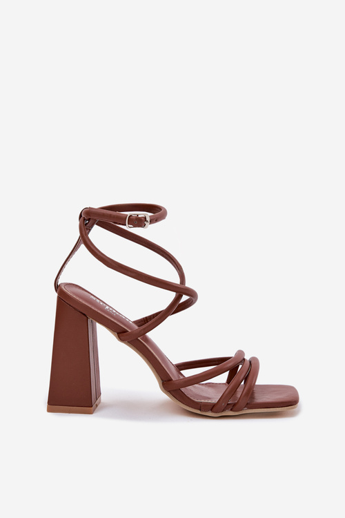 Women's Heeled Sandals With Straps Brown Ciarilora