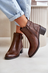 Women's Insulated Ankle Boots with Buckle Brown Nevillira