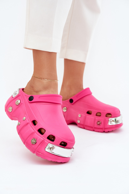 Women's Slippers On Massive Platform Fuchsia Korina