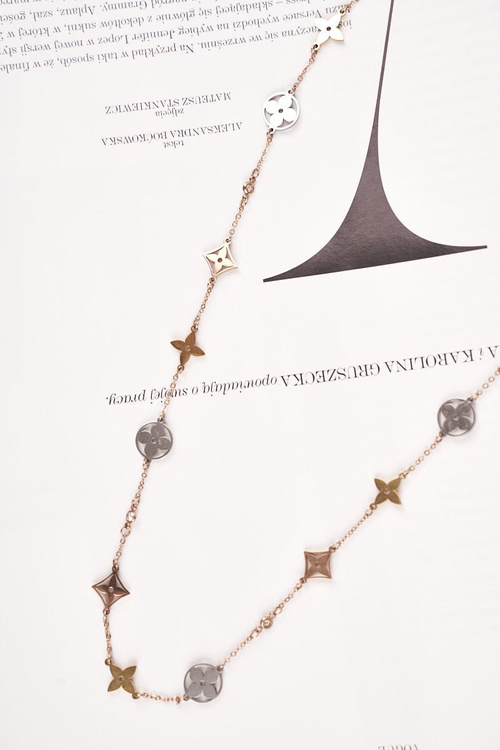 Damski Złoty Naszyjnik Łańcuszek Koniczynka Srebro 3 Kolory Złota Merci