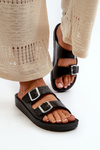Comfortable Women's Flip Flops with Buckles Inblu CP000034 Black