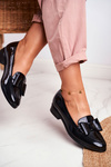 Elegant Women's Loafers Vinceza 10570 Patent Black