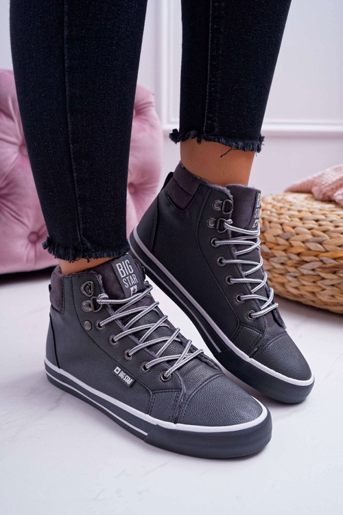 Women's Big Star High Grey Warmed Sneakers EE274413