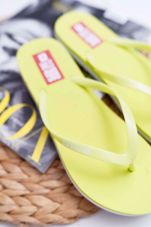 Big Star Neon Lime Women's Flip Flops AA274A129