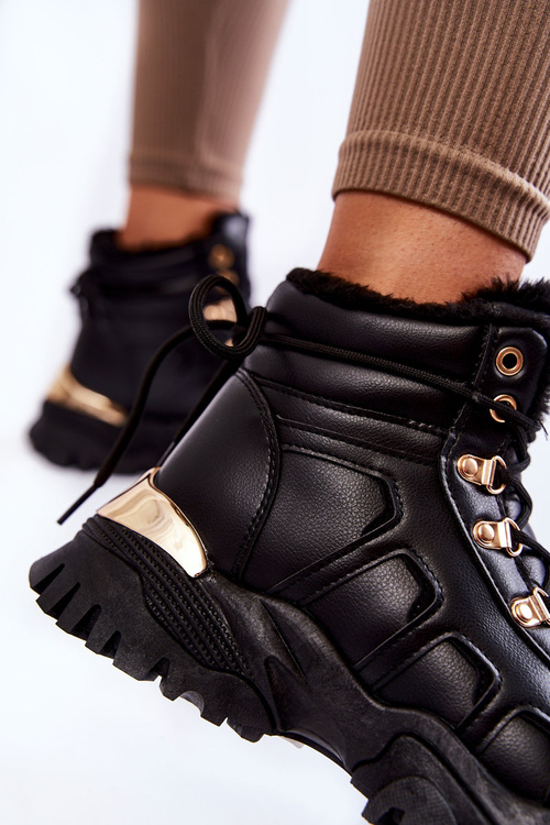 Women's Warm Boots On The Platform Black Ofelia