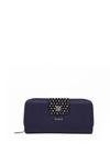Large Women's Zip Wallet Dots Navy Huntress