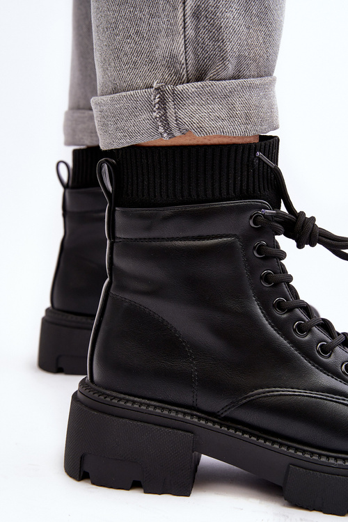 Women's Black Winter Boots with Sock Rivella