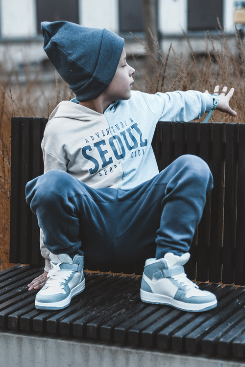 Children's Sport Shoes Jeans White-Blue Milara