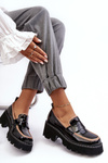 Women's Leather Moccasins D&A MR870-32 Black
