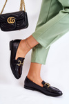 Women's Leather Loafers Black Coriso