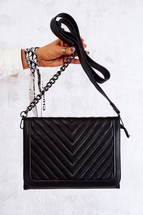 Quilted postman bag Black Hariette