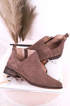Women's Boots With A Cut Suede Brown Clarence