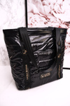 Large Shopper Bag LAURA BIAGGI Black Golden Logo