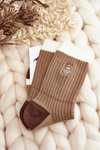 Women's Socks with Bear Brown