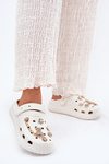 Women's Foam Slippers With Clips White Linaviela