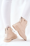 Women's Leather High Boots GOE II2N4015 Beige