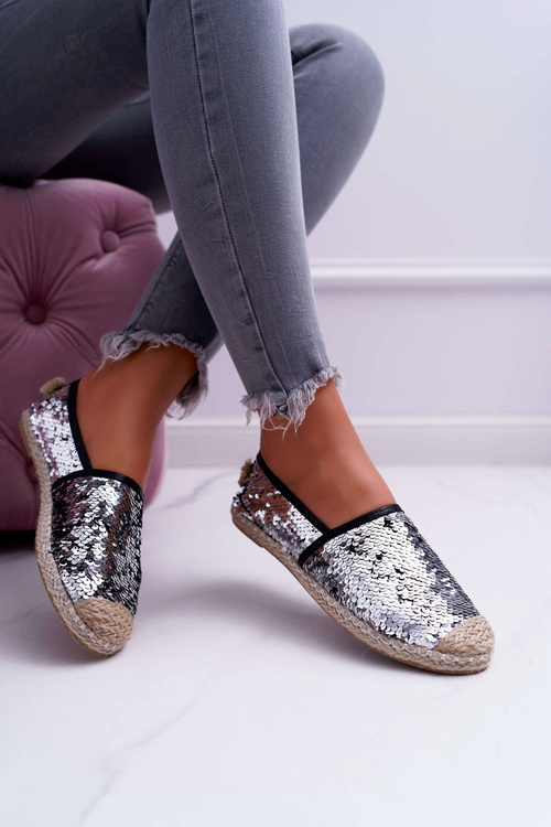 Women's Espadrilles Lu Boo Silver Sequins