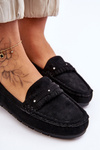 Women's Suede Loafers Black Clorie
