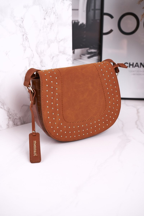 Torebka Damska Listonoszka MONNARI BAG4250-017 Brązowa Zamsz