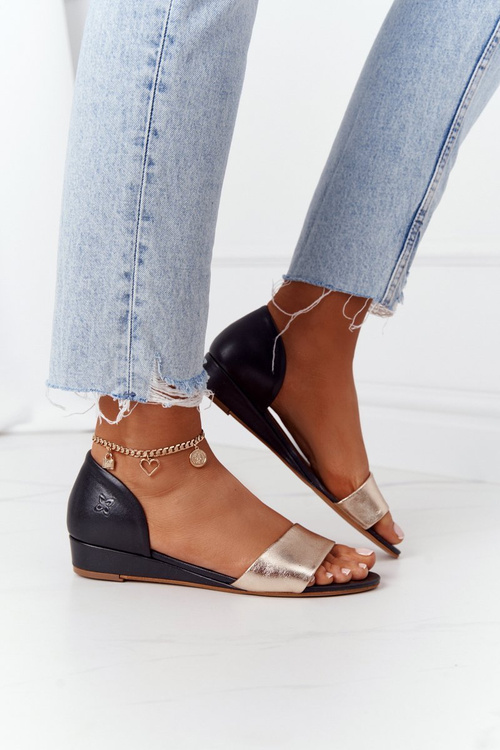 Leather Sandals Maciejka 1971-46 Black Gold