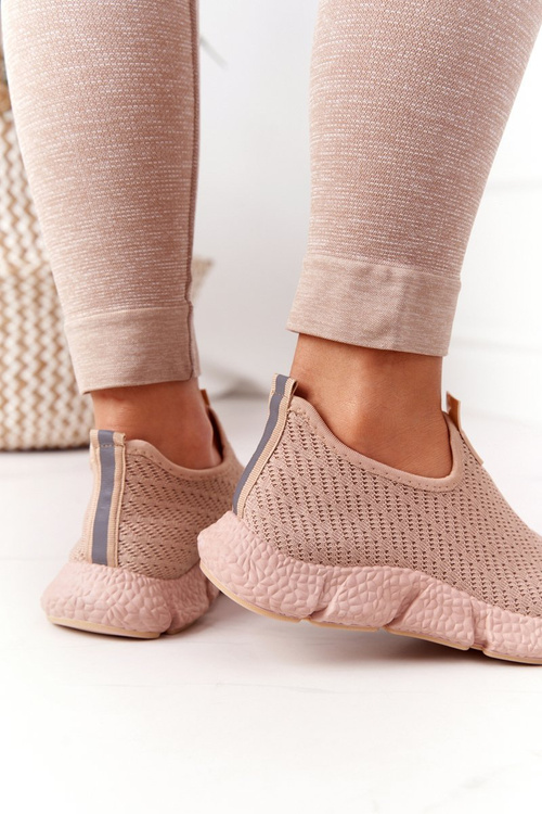 Women's Slip-on Sneakers Beige Marathon