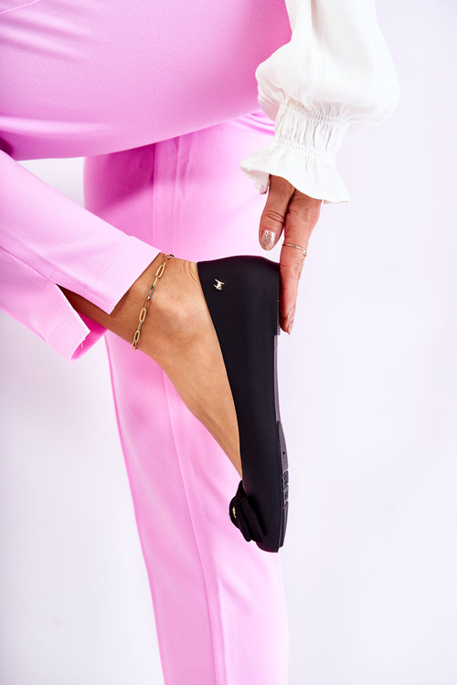 Gumowe Damskie Baleriny Kokardka Czarne Fergie