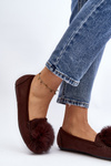 Women's Moccasins With Fur Brown Novas