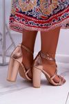 Women's Stiletto Sandals Pink Gold Klaira