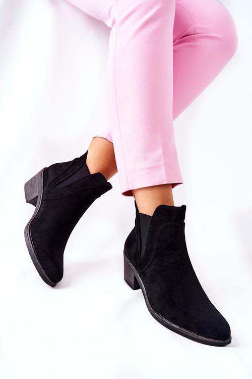 Boots On A Block Heel Sergio Leone BT620 Black