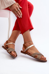Women's Flat Sandals S.Barski MY923 Brown