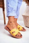 Women's Slides Geometric Classic Yellow Theodora