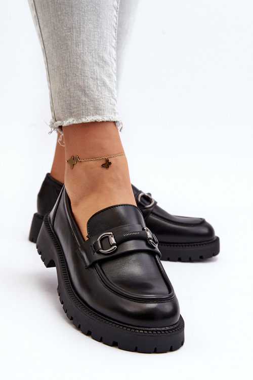 Women's Black Eco Leather Moccasins Ledda