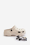 Women's Lightweight Foam Slides on Chunky Sole White Matirra